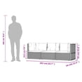 thumbnail image 4 of vidaXL 3 Piece Garden Lounge Set with Cushions Black Poly Rattan, 4 of 5