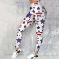 thumbnail image 1 of MKLEKYY Leggings de mujer de vestir, leggings estampados del Día de la Independencia para mujer, leggings de ejercicio físico, pantalones de yoga, 1 of 4
