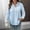 Light Blue, variant on Satingcolo Gauze Shirts for Women Button Down Dress Blouses Summer Cozy Long Sleeve Textured Collared Fall Work Cruise Outfits Yellow S