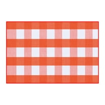 TACILIP Thanksgiving Decorations, Christmas Fall Outdoor Rug Orange Plaid Outdoor Rug Hand-Woven Check Rug Layered Doormats for Front Door/Front Porch/Farmhouses/Entryway/Patio, Mom Gifts