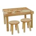 thumbnail image 2 of Noble House Sensory Activity Table for Toddlers with 2 Chairs, Wooden Double-Sided Board, Natural Wood, 2 of 8