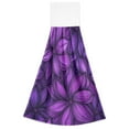 thumbnail image 2 of 2 Bathroom Towels Kitchen Towels 18.2x14In Velcro Hand Wipes Dish Cloths & Dish Towels Washroom Towels Face Towel Hand Wipes Large Purple Flower Pattern, 2 of 7