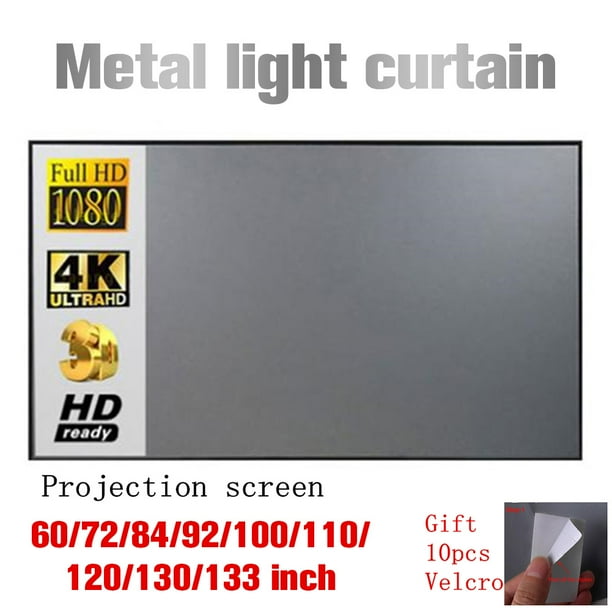 4k HD Plegable Interior 16/9 Tela de pantalla de proyector Cortina reflectante anti-luz Universal Accesorios Electrónicos