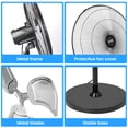 thumbnail image 5 of Avobird 20'' Industrial Oscillating Pedestal Fan, 3-Speed & 90° Tilt Height Adjustment Standing Fan for Bedroom/Offices/Workshop, Max 3600 CFM(Black), 5 of 7