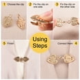 thumbnail image 5 of 4 Pack Vintage Sweater Clips Cape Cloak Clasp Cardigan Clips for Women(Rose Gold), 5 of 6