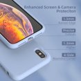 thumbnail image 3 of Compatible with iPhone Xs Max Case Liquid Silicone, Soft Gel Rubber Full Body Protective Cover with Microfiber Lining, Phone Case for iPhone Xs Max 6.5 Inch, Clove Purple, 3 of 15