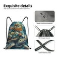 thumbnail image 5 of Bingfone Colorful Plant Turtle Drawstrings Backpacks Bags for Men Women Gym Drawstrings Bag-Small, 5 of 8