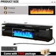 thumbnail image 3 of 70" LED TV Stand with 40" Fireplace for Modern Living Room, Glossy Fireplace TV Stand Gaming Entertainment Center with Power Outlet for 85/80/75 Inch TVs, 3 of 9