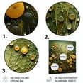 thumbnail image 3 of Designart "Green and yellow abstract botanical plants 2 In Green"Tachisme Metal Wall Art Green Modern Office Room Wall Art, 3 of 6