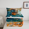 thumbnail image 5 of Erosebridal Ocean Shark Comforter Sets King Size, Marine Comforters & Duvets, Orange Ball Decor, Reversible 3pcs, 5 of 7