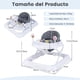 thumbnail image 3 of Costway Andador para Bebés Plegable con Ruedas Altura Ajustable a 3 Niveles Cojín de Asiento Desmontable Andador para Niños 6-36 Meses, 3 of 9
