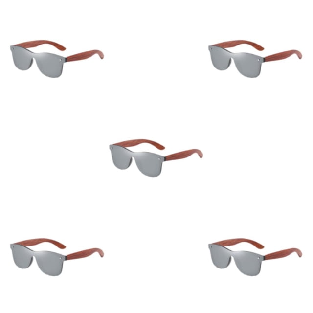 Transemion Women S Fashion Retro Mirror Lens Options Protection Comfortable Fit Lightweight Frame silver 5Set