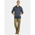 thumbnail image 4 of George Men's Button Henley Hoodie with Long Sleeves, Sizes S-3XL, 4 of 5