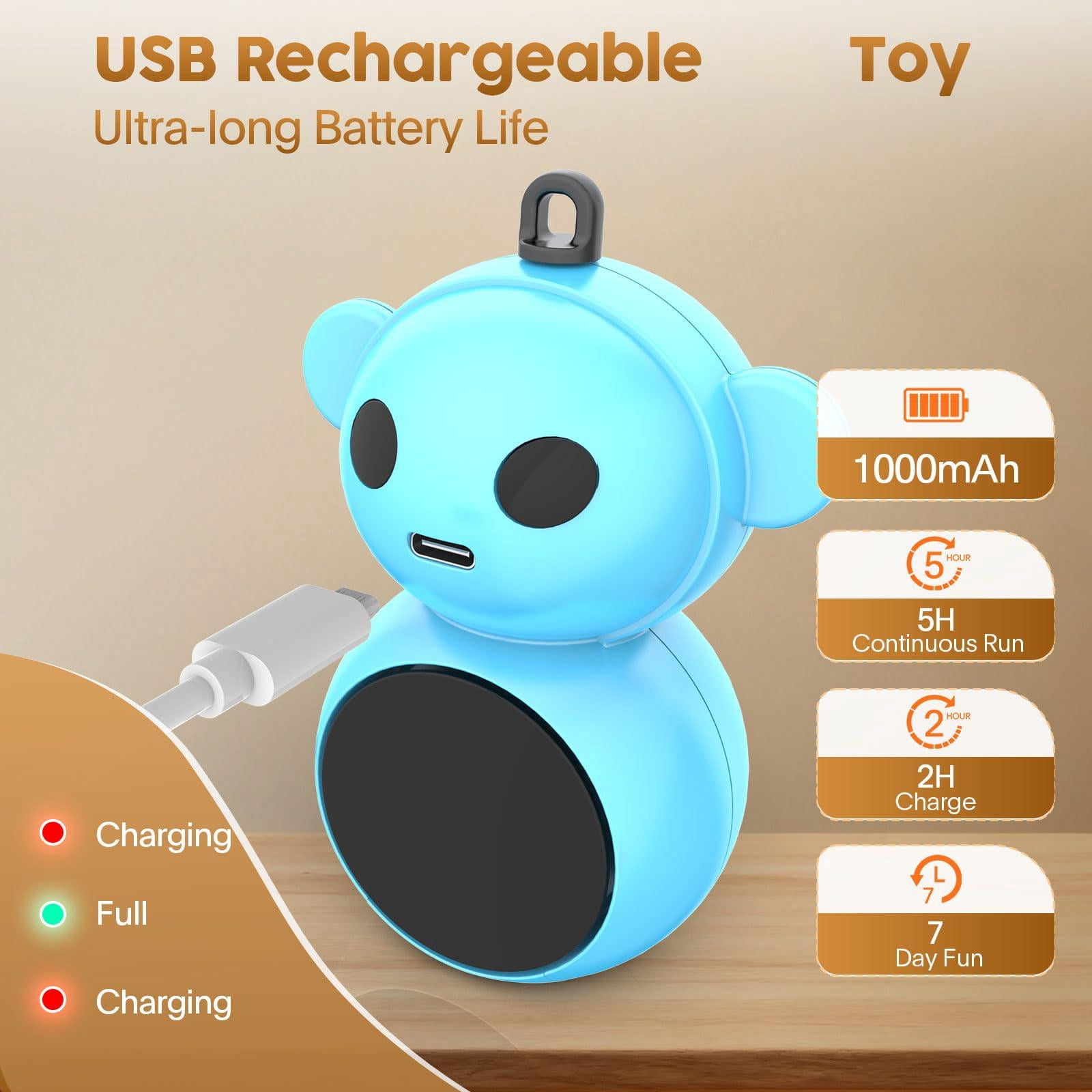 Interactive Cat Toys For Indoor Cats: 2 In 1 Pointer With Automatic Flying Bird & Mouse Wand  Smart Motion Mode Adjustable Speed Usb Rechargeable Safe Bored Kittens And Adult Cats