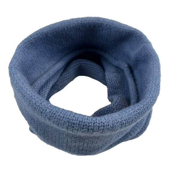 1PC Scarf Blue Cotton Neck Warmth Winter Warmth Scarf Double Thick Wool Windproof Scarf for Women Gift for Men