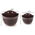 thumbnail image 3 of NUZYZ Imitation Rattan Wicker Wall Hanging Flower Pot Basket Balcony Garden Planter, 3 of 8