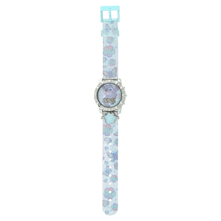 Disney Lilo and Stitch Unisex Child Light Blue LCD Watch