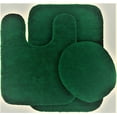 thumbnail image 2 of Home Bathroom Décor 3 piece Set Bath Mat #6 White Color U-Shaped Contour Rug, Mat and Toilet Lid Cover With Rubber Backing, 2 of 5
