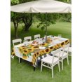 thumbnail image 4 of Outdoor Tablecloth with Umbrella Hole for Patio/Picnic/Party/Camping, Sunflowers Waterproof Table Cloth Rectangle Table Cover Washable, Summer Botanical Yellow Floral Butterfly Plaid (52"x 70"), 4 of 8