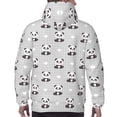 thumbnail image 3 of Bingfone Panda Bear Men's Drawstring Hoodie Long Sleeve Pocket Sweatshirts-Small, 3 of 6