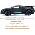 thumbnail image 4 of Bugatti Divo Diecast Metal Model Cars for Boy Toys Age 3-12 Pull Back Vehicles with Music Doors and Hood Can Be Opened(Gray), 4 of 4