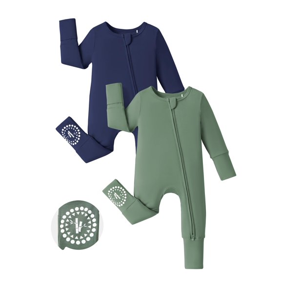 Baby Footies PATPAT, viscosa de bambú, cremallera bidireccional, de 6 a 9 meses