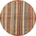 thumbnail image 1 of Ahgly Company Tapis Rond Abstrait Rouge Brique, 6 Pieds Rond, 1 of 6