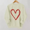 thumbnail image 2 of hotojiny Valentine's Day Sweatshirts for Women Casual Long Sleeve Crewneck Loose Pullover Fashion Spring Tops, 2 of 5