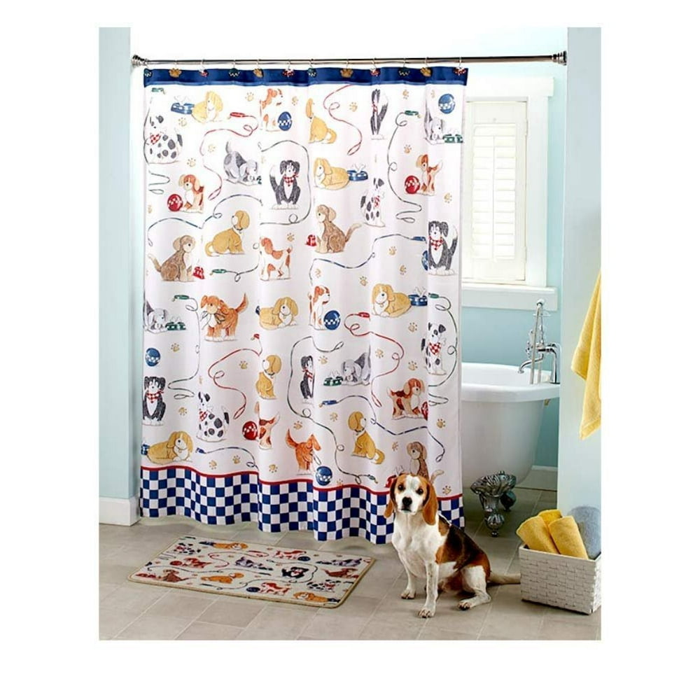 Playful Dogs Bathroom Set 14 Pieces Gift For Dog Lovers Bath Decor