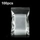 thumbnail image 1 of 100 bolsas de polietileno transparente con cierre hermético bolsas transparentes que se pueden volver a sellar autosellado, 1 of 5