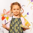 thumbnail image 2 of Yellow Lemon Fruit Flowers Kids Aprons for Girls and Boys,Adjustable Neck Strap Toddler Aprons for Kids Cooking Baking, 2 of 6