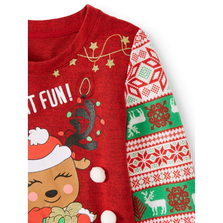 Little girls christmas sweater sale