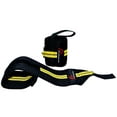 thumbnail image 1 of ProSource Paire de Bracelets de Musculation avec Boucle de Pouce, Jaune, 1 of 4