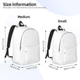 thumbnail image 2 of Honeii White Print Canvas Backpack for School & Outdoor,Laptop Excursion Backpack,Notebook School Bookbag For Men Women,for Work, Travel, and Everyday Use-Small, 2 of 5