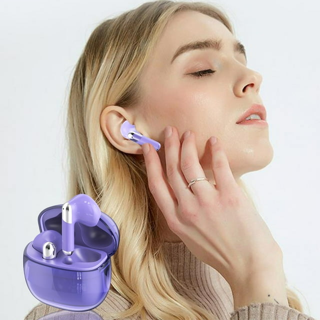 Birdeem Haut-Parleurs Bluetooth Sans Fil, Écouteurs Bluetooth Translucides pour une Continuation Durable, Sports, Course, Appels Intelligents, Réduction de Bruit, Écouteurs Stéréo de Jeu