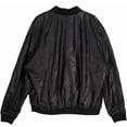 thumbnail image 2 of Remy Men's Midnight Leather Lambskin Bomber Jacket - 3 XL, 2 of 2