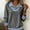 Gray, variant on YHAJDS Casual Tops Womens Tops Solid Color Lapel Denim Patchwork Button Spring Summer Cardigan