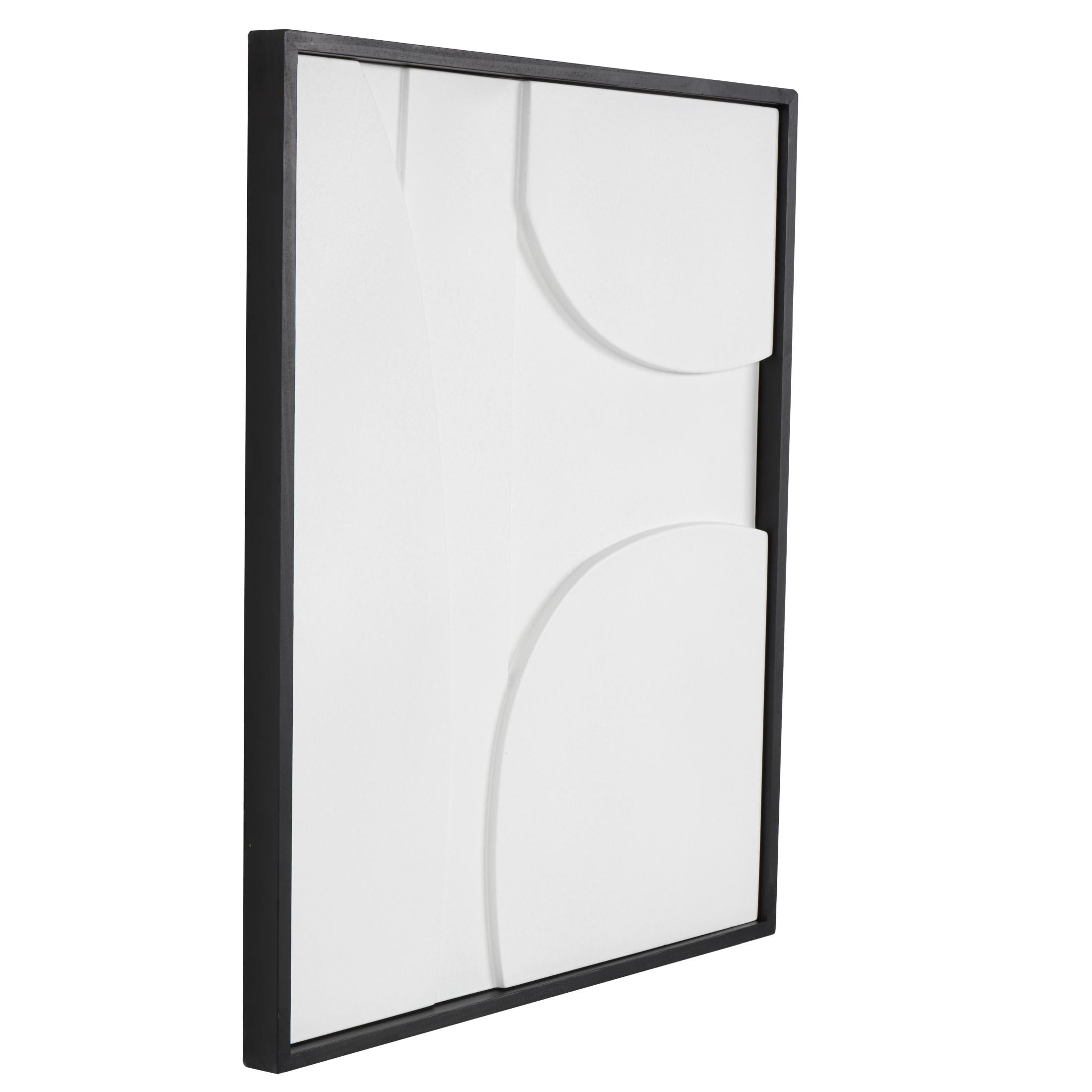 26" x 31" Geometric Framed Wall Art with Black Wooden Frame, by DecMode