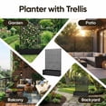 thumbnail image 5 of TABU Metal Planter Box with Trellis, Raised Garden Bed with Trellis, Outdoor Privacy Planter Boxes with Drainage Holes, Black, 5 of 6