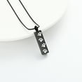 thumbnail image 4 of Pet Paw Print Bar Shape Cremation Jewelry Urn Necklace for Ashes for Women / Men Cremation Keepsakes for Ashes Urn Necklace to Keep Someone Near to You, 4 of 7