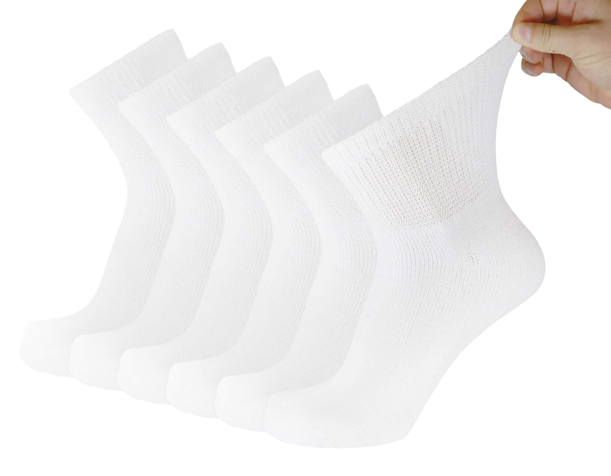 Cotton Diabetic Quarter Length Athletic Sport Ankle Socks, Small ...