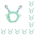 thumbnail image 1 of Sonducket Diadema de felpa resistente y duradera para orejas de ojos de caracol Diadema ligera y adorable para lavarse la cara verde claro verde claro 10piezas, 1 of 6