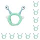 thumbnail image 1 of Sonducket Diadema de felpa resistente y duradera para orejas de ojos de caracol Diadema ligera y adorable para lavarse la cara verde claro verde claro 10piezas, 1 of 6