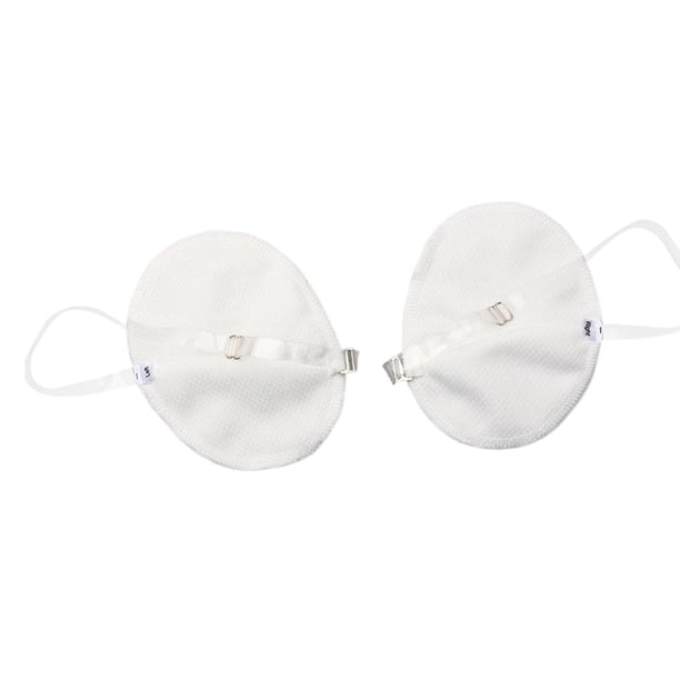 1 par de protectores de sudor para axilas cómodos con correa de hombro ajustable Blanco con Malla