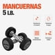 thumbnail image 3 of Set De Mancuernas Redondos Altera  PAR-MBN Altera De Acero Y Forro De Neopreno 5 Lb, 3 of 6