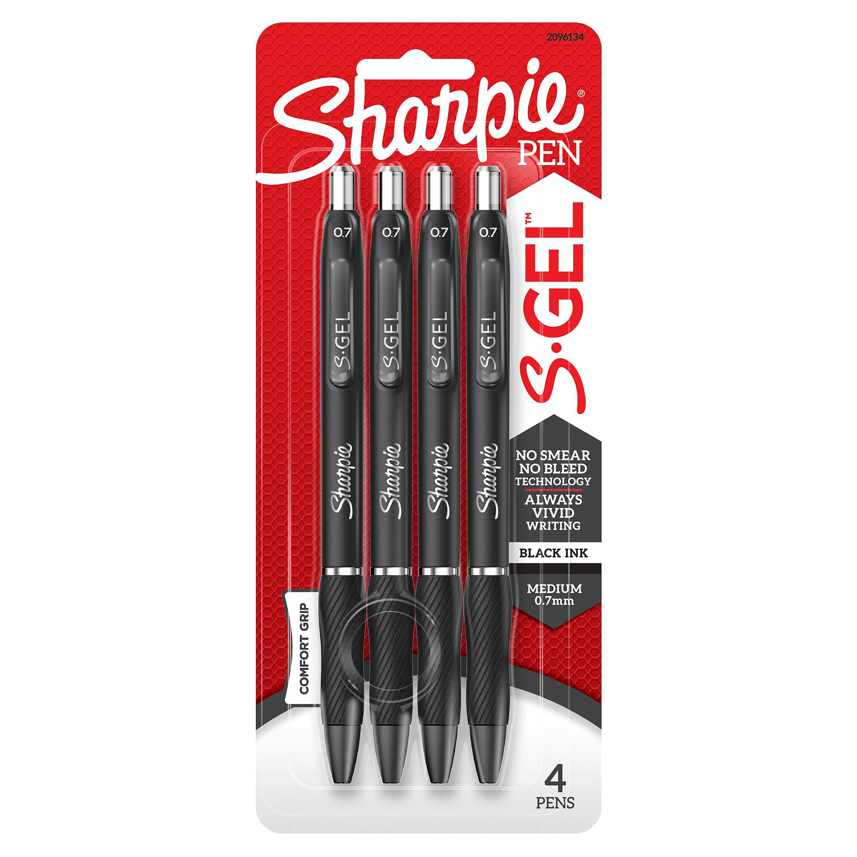 Sharpie Comfort-Grip No-Bleed Fine Point Pen - 2 Pack - Black, 2 ...