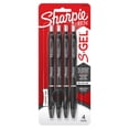 thumbnail image 1 of Sharpie S-Gel Gel Pens, Medium Point, 0.7mm, Black Ink, 4 Count, 1 of 2