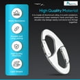 thumbnail image 3 of MARINE CITY 8-Shape Carabiner Buckle Snap Clip Hook, Aluminum Alloy, Max Load 15kg, for Hanging Bags, Connecting Tents, Ropes, Kettles Pack of 2, 3 of 8