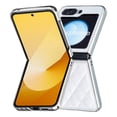 thumbnail image 3 of for Samsung Galaxy Z Flip 6 Case Glitter with Plating Bumper Frame, Bling PU Leather + Hard PC Anti-Scratch Shockproof Lightweight Slim Case for Samsung Galaxy Z Flip 6 Phone Case, White, 3 of 10
