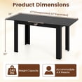 thumbnail image 3 of Costway Table à Manger Extensible 47 Pouces-62 Pouces pour 4 à 8 Personnes pour Salle à Manger Bureau à Domicile Noir, 3 of 10